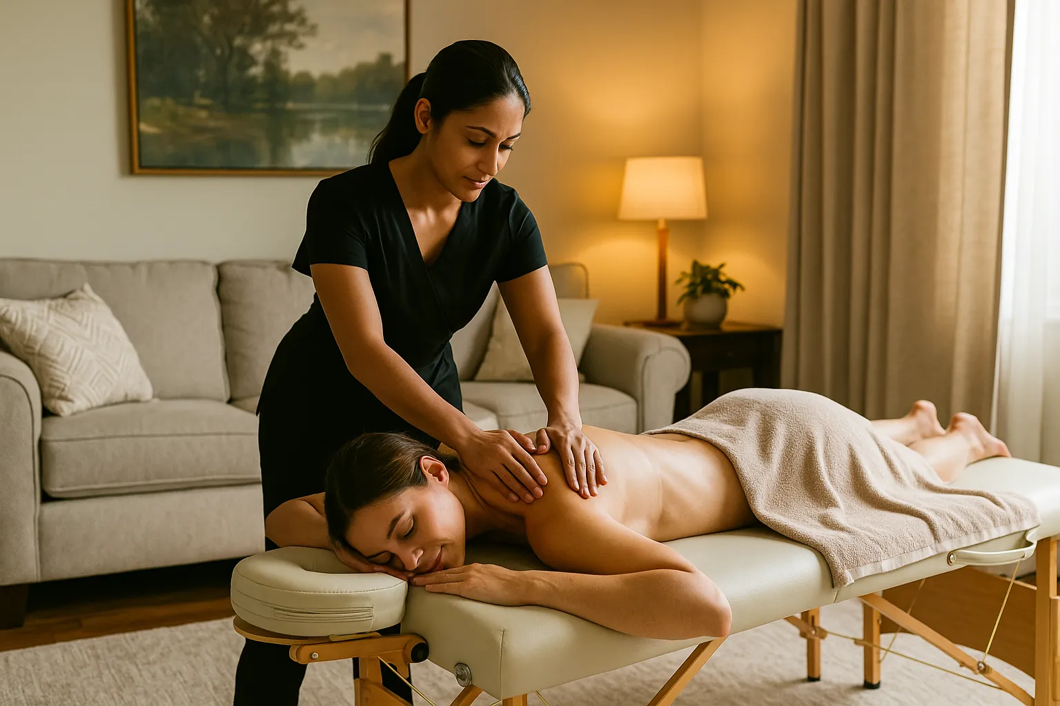 How experienced are home massage therapists in Dubai