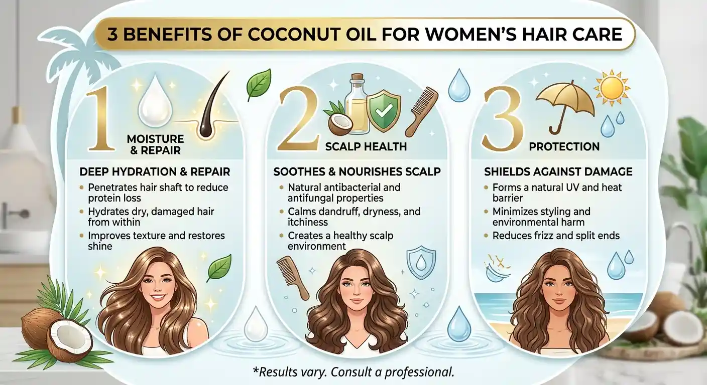 Benefits of Coconut Oil for Women's Hair Care